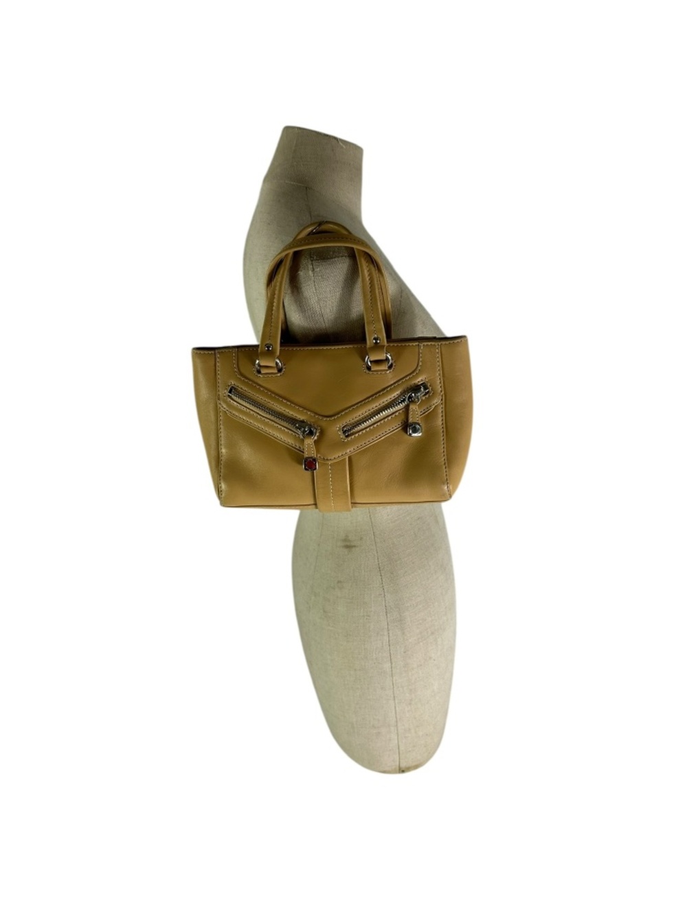 Vintage COLE HAAN Alexa Small Tan Genuine Leather Handbag Purse